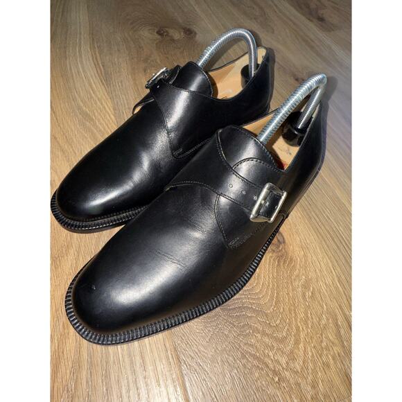 Cole Haan Monk Strap Buckle Leather Dressy Shoes Black Men's - Size 8.5 - X6 - Picture 11 of 12